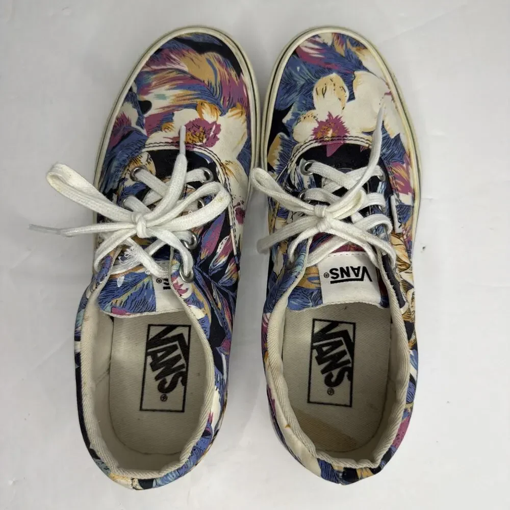 Vans Low Sneakers Women’s 7 Tropical Flower Skateboard Floral Shoes